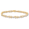 Thumbnail Image 1 of Diamond Infinity Bracelet 1 cttw Baguette & Round 10K Yellow Gold