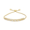 Diamond Link Bolo Bracelet 1/10 ct tw Round-cut 10K Yellow Gold 9.5"