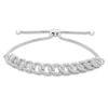 Diamond Link Bolo Bracelet 1/5 ct tw Round-cut Sterling Silver 9.5"