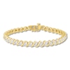 Thumbnail Image 1 of Diamond Bracelet 3/4 ct tw Round-cut 10K Yellow Gold 7.25&quot;