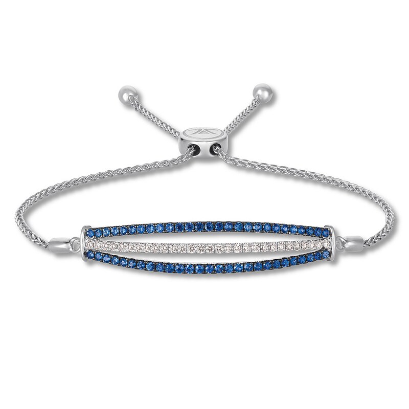 Le Vian Sapphire Bolo Bracelet 3/8 ct tw Diamonds 14K Gold 9.5"
