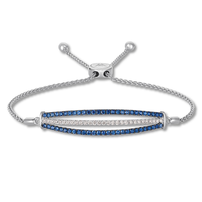 Le Vian Sapphire Bolo Bracelet 3/8 ct tw Diamonds 14K Gold 9.5"