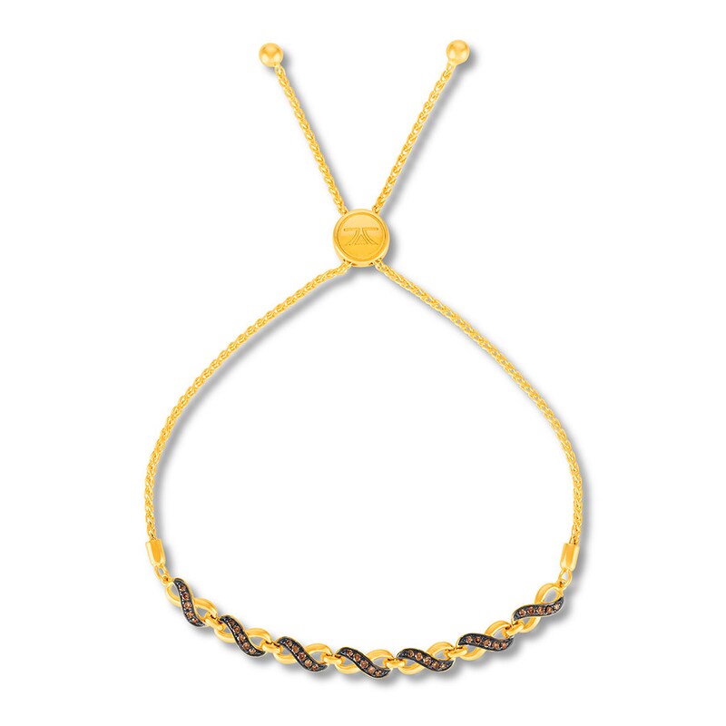 Le Vian Chocolate Diamond Bolo Bracelet 1/4 ct tw 14K Honey Gold