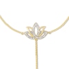 Thumbnail Image 1 of Lotus Hand Bracelet 1/20 ct tw Diamonds 10K Yellow Gold 8.5"