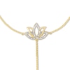 Thumbnail Image 2 of Lotus Hand Bracelet 1/20 ct tw Diamonds 10K Yellow Gold 8.5&quot;