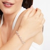 Thumbnail Image 2 of Diamond Heart Bracelet 1/10 ct tw Sterling Silver & 10K Rose Gold