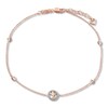 Peace Sign Anklet 1/10 ct tw Diamonds 10K Two-Tone Gold 9"