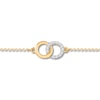 Thumbnail Image 0 of Interlocking Circles Bracelet with Diamonds 10K Yellow Gold