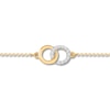 Thumbnail Image 1 of Interlocking Circles Bracelet with Diamonds 10K Yellow Gold