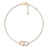 Thumbnail Image 2 of Interlocking Circles Bracelet with Diamonds 10K Yellow Gold