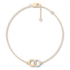 Thumbnail Image 1 of Interlocking Circles Bracelet with Diamonds 10K Yellow Gold