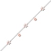 Thumbnail Image 0 of Diamond Star of David Bracelet Sterling Silver & 10K Rose Gold 7.5"