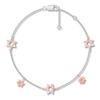 Thumbnail Image 2 of Diamond Star of David Bracelet Sterling Silver & 10K Rose Gold 7.5&quot;