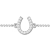 Thumbnail Image 1 of Diamond Horseshoe Bracelet 1/20 ct tw Round-cut 10K White Gold
