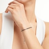 Thumbnail Image 2 of Black Diamond Bolo Bracelet 1 ct tw Round-cut Sterling Silver
