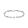 Thumbnail Image 0 of Diamond Heart Bracelet 1/20 ct tw Round-cut Sterling Silver