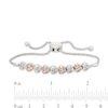 Thumbnail Image 2 of Diamond Heart Bolo Bracelet 1/20 ct tw 10K Rose Gold/Sterling Silver 9.5&quot;