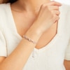 Thumbnail Image 2 of Diamond Infinity Bolo Bracelet 1/4 ct tw Sterling Silver & 10K Rose Gold
