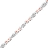 Thumbnail Image 0 of Mom Infinity Bracelet 1/10 ct tw Sterling Silver & 10K Rose Gold 7.25"