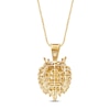 Thumbnail Image 4 of Men’s Diamond Lion Head Pendant 1 ct tw 14 Yellow Gold-Plated