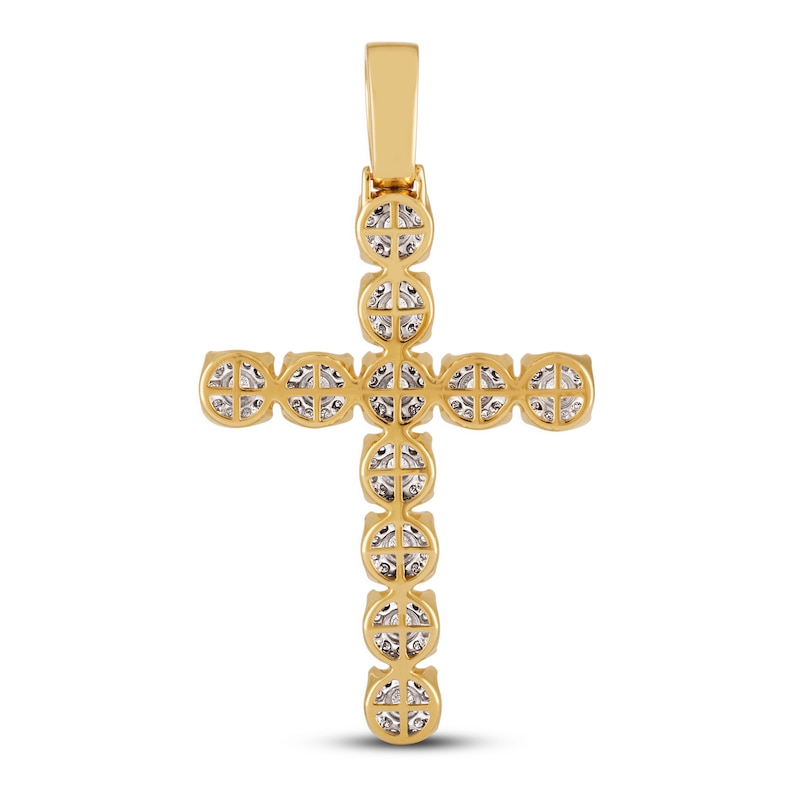Main Image 3 of Men’s Diamond Cross Pendant 2-1/2 ct tw 10K Yellow Gold