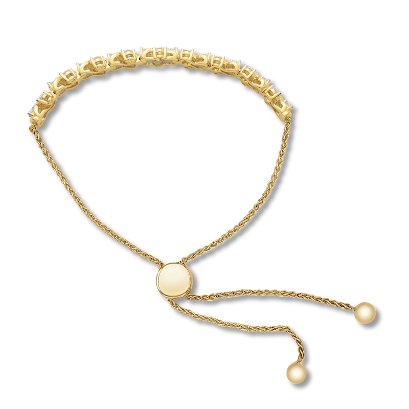 Main Image 2 of Diamond Bolo Bracelet 3/4 ct tw 10K Yellow Gold 9.5&quot;