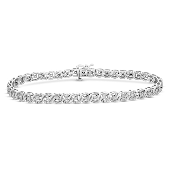 Diamond Bracelet 1/4 ct tw Sterling Silver 7.25"