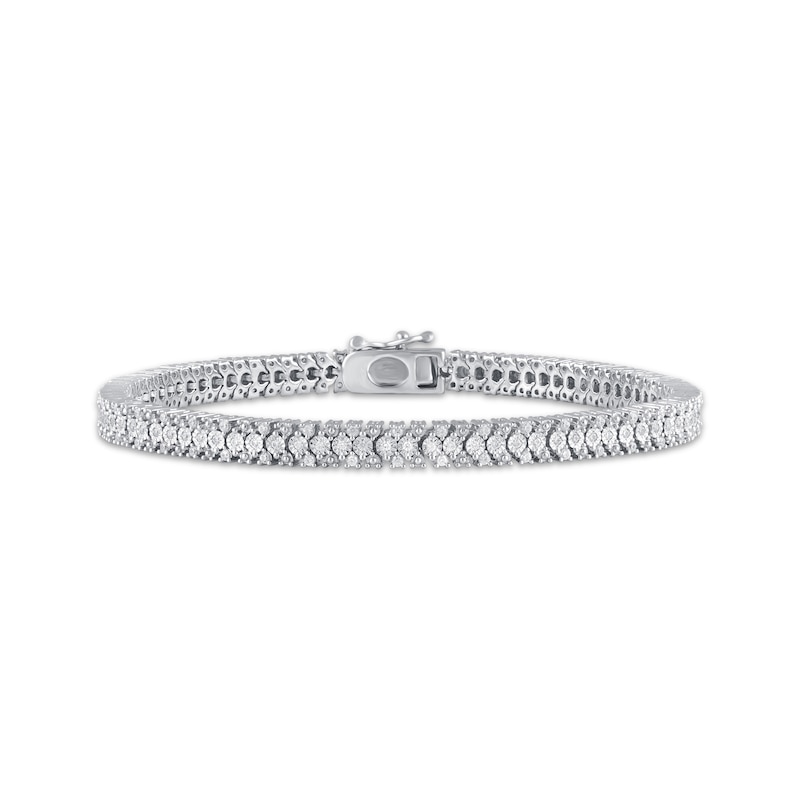 Main Image 1 of Diamond Tennis Bracelet 1 ct tw Sterling Silver 7&quot;