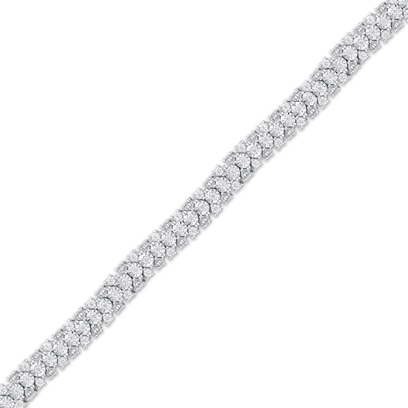 Diamond Tennis Bracelet 1 ct tw Sterling Silver 7"