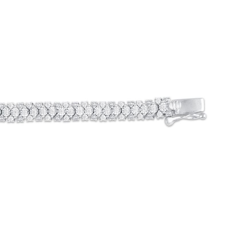 Diamond Tennis Bracelet 1 ct tw Sterling Silver 7"