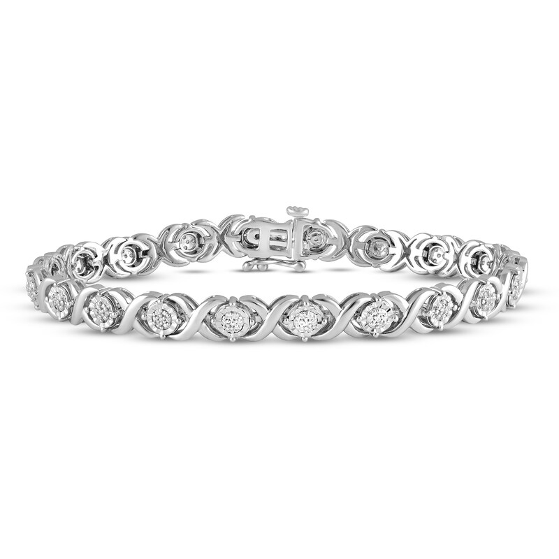 Diamond Bracelet 1/4 ct tw Sterling Silver 7"