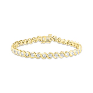 Diamond Bracelet 1 ct tw 10K Yellow Gold 7"