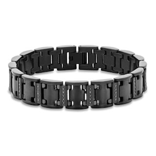 Men's Black Diamond Bracelet 1/2 ct tw Stainless Steel/Black Ion Plating 8.5"