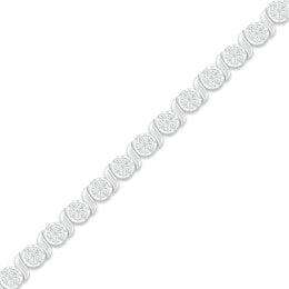 Diamond Bracelet 1/4 ct tw Sterling Silver 7.25"