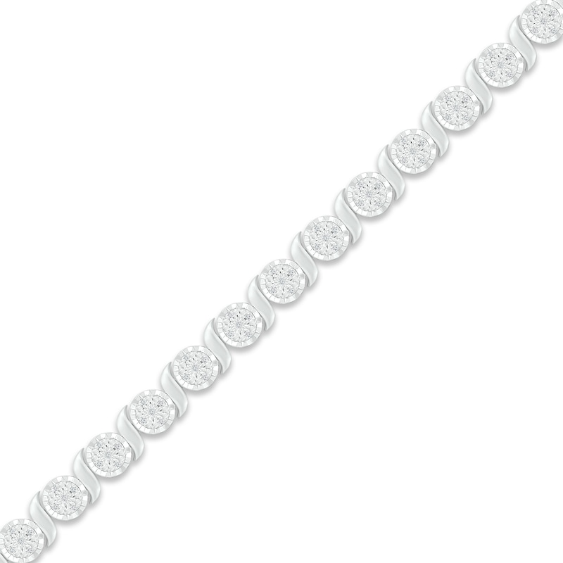 Main Image 1 of Diamond Bracelet 1/4 ct tw Sterling Silver 7.25&quot;