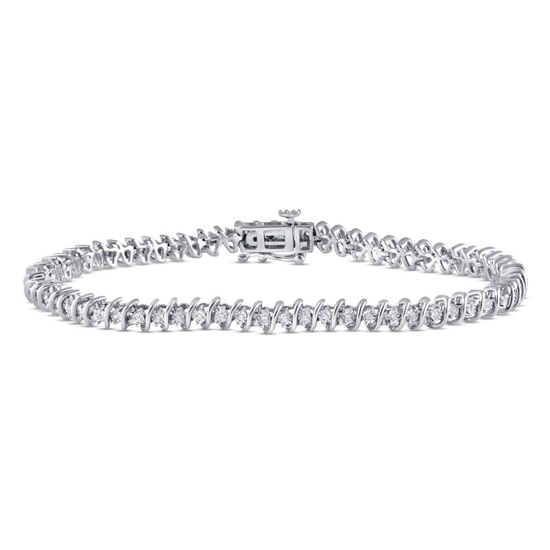 Diamond Bracelet 1/4 ct tw Sterling Silver 7.25"