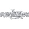 Thumbnail Image 2 of Diamond Bracelet 1/4 ct tw Sterling Silver 7.25"