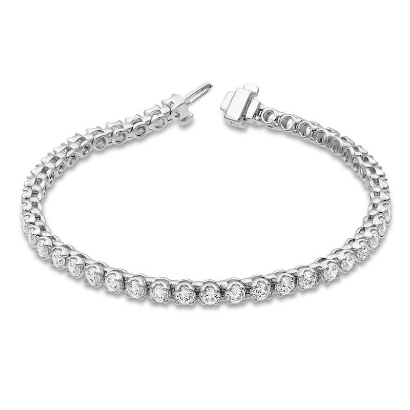 Main Image 1 of Diamond Fashion Bracelet 5 ct tw Round-cut 10K White Gold 7&quot;
