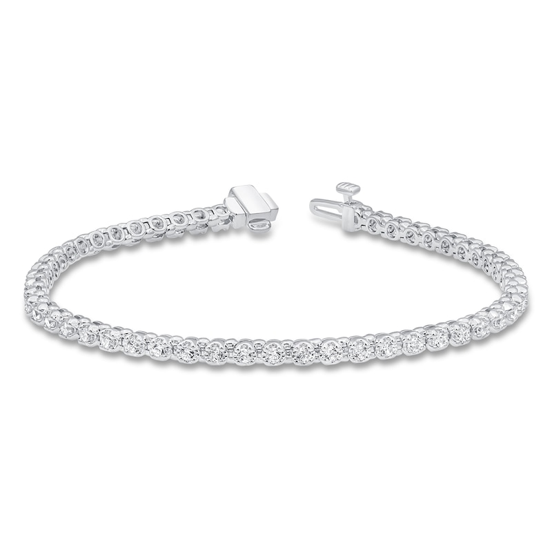 Diamond Fashion Bracelet 3 ct tw Round-cut 10K White Gold 7"