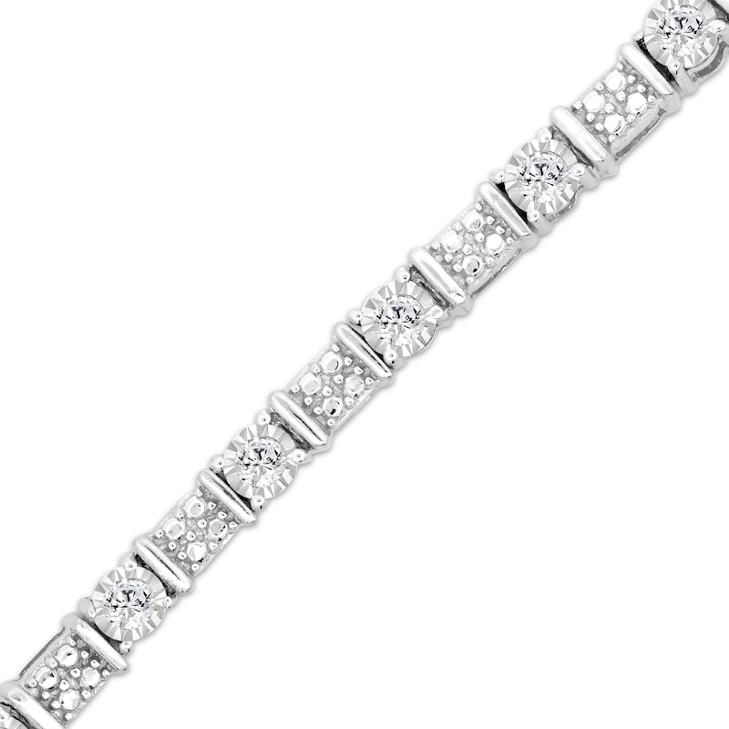 Diamond Fashion Bracelet 1/2 ct tw Round-cut Sterling Silver 7"