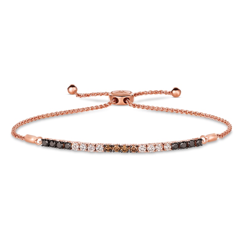 Main Image 1 of Le Vian Diamond Bolo Bracelet 1-3/8 ct tw 14K Strawberry Gold 9.5&quot;