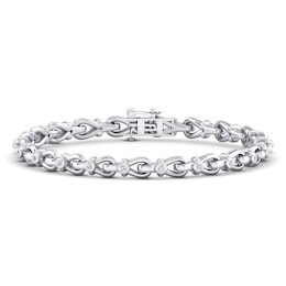 Love + Be Loved Diamond Tennis Bracelet 1/3 ct tw Sterling Silver 7.25&quot;
