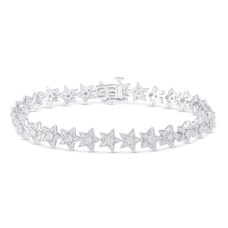 Diamond Star Fashion Bracelet 1/2 ct tw Sterling Silver 7.25"