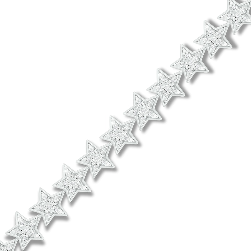 Diamond Star Fashion Bracelet 1/2 ct tw Sterling Silver 7.25"