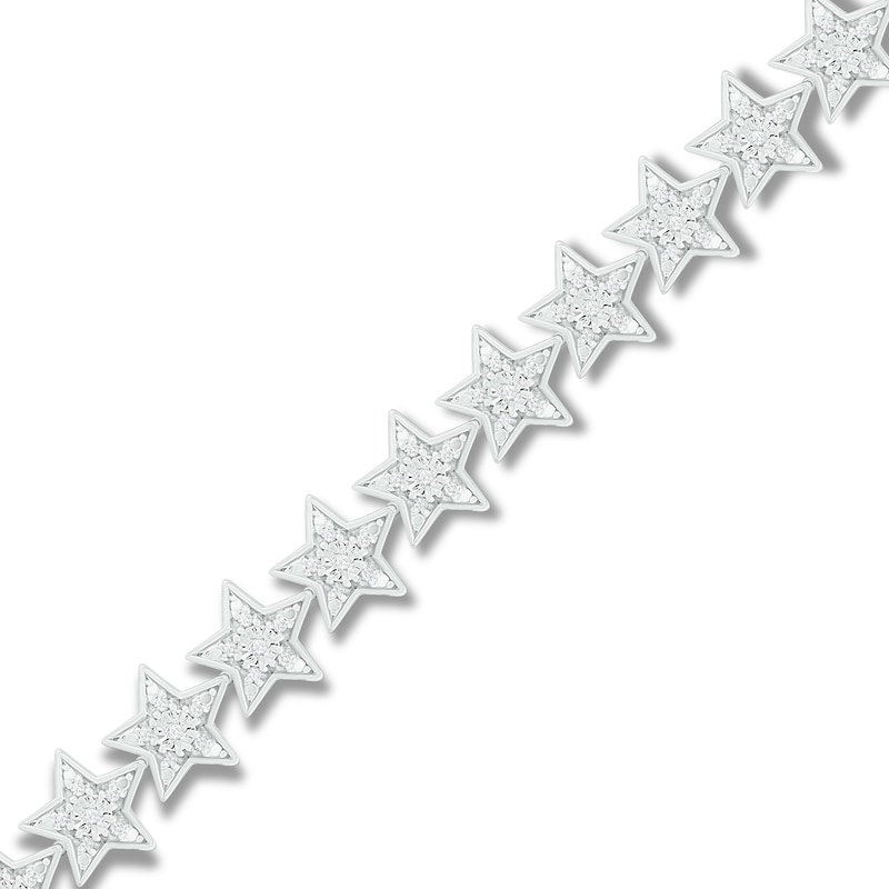Main Image 2 of Diamond Star Fashion Bracelet 1/2 ct tw Sterling Silver 7.25&quot;