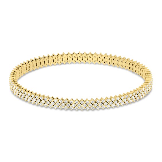 Diamond Fashion Bracelet 3 ct tw 10K Yellow Gold 7"