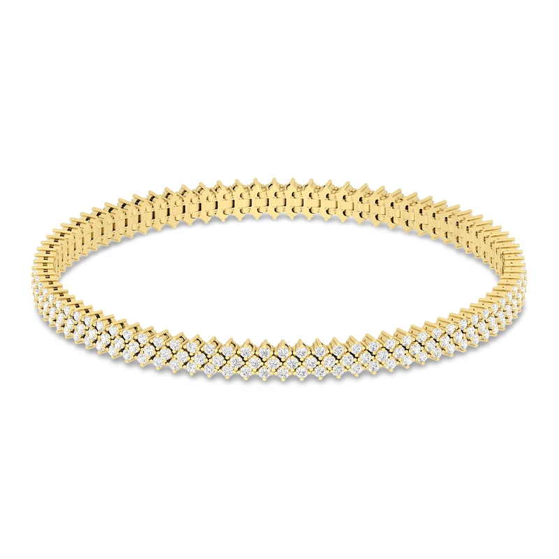 Diamond Fashion Bracelet 3 ct tw 10K Yellow Gold 7"