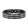 Thumbnail Image 1 of Men's Black Diamond Bracelet 1 ct tw Stainless Steel 8.5&quot;