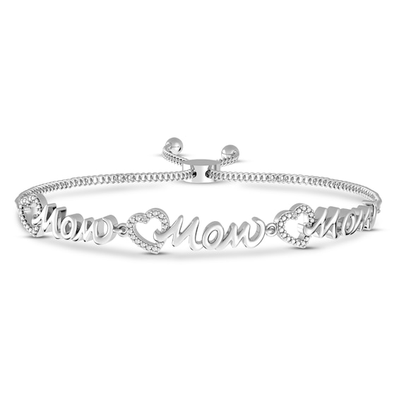 Kay Diamond Mom Bolo Bracelet Sterling Silver