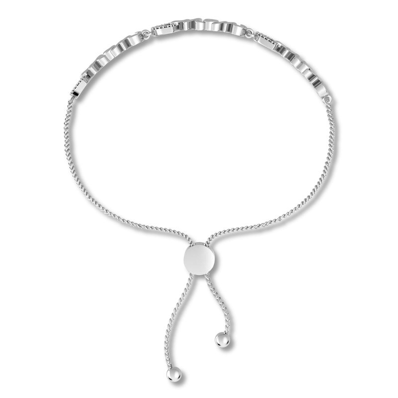 Diamond Mom Bolo Bracelet Sterling Silver